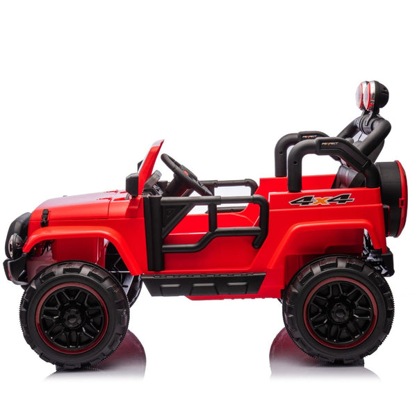English Elm 24v Kids Electric Ride on Car with Parental Remote Rear Suspension and Bluetooth Audio Red W1578P228745