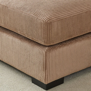 English Elm 148.03'' Mid Century Modern 4 Seat Sectional Sofa with Reversible Chaise for Living Room Brown W876S00328