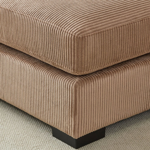 English Elm 148.03'' Mid Century Modern 4 Seat Sectional Sofa with Reversible Chaise for Living Room Brown W876S00328