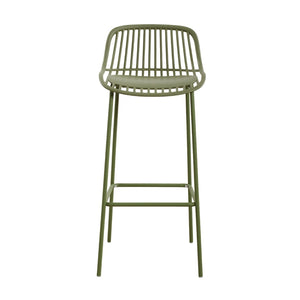 English Elm Benson Outdoor Stackable Barstools Set of 2 Uv Resistant Plastic Metal Patio Seating N776P390482G