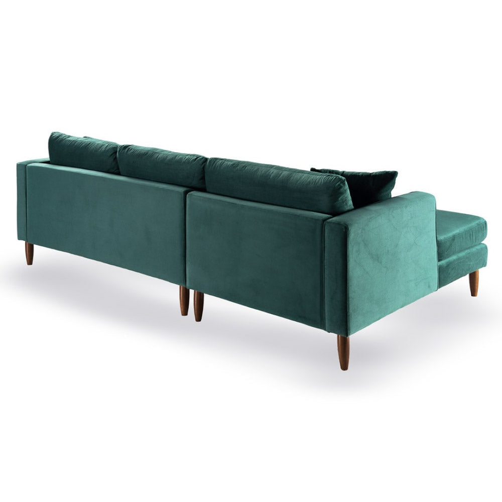 English Elm Blake Mid-century L-shaped Vegan Leather Sectional for Spacious Living Rooms B183S00186