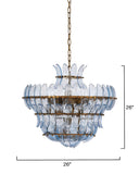 Jamie Young Co. Arcade 10-light Blown Glass Chandelier, Blue Blue Glass,Metal, Iron 5arca-chbl