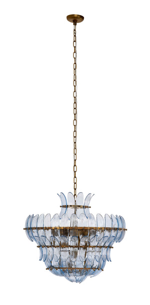 Jamie Young Co. Arcade 10-light Blown Glass Chandelier, Blue Blue Glass,Metal, Iron 5arca-chbl