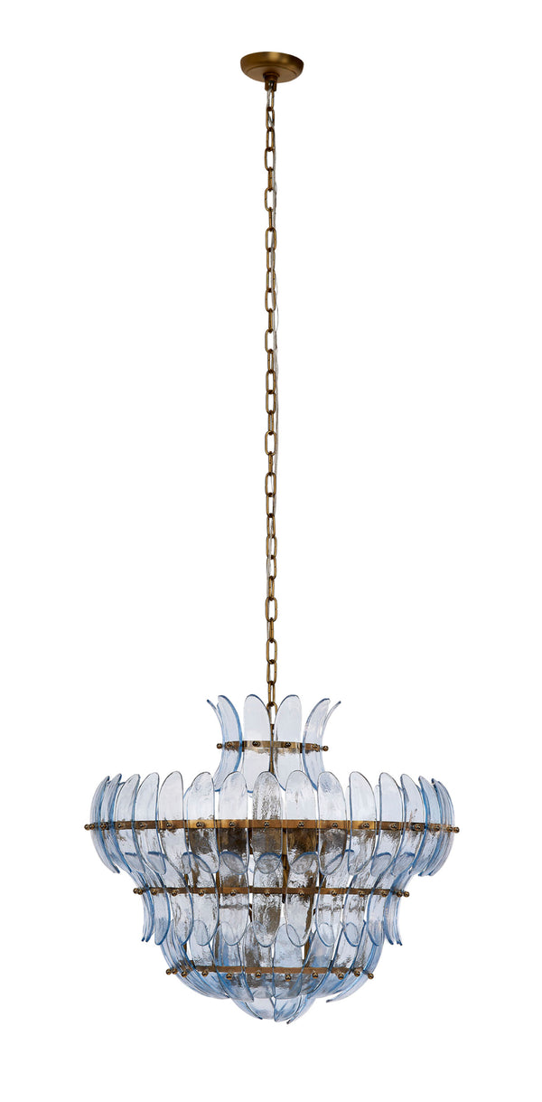 Jamie Young Co. Arcade 10-light Blown Glass Chandelier, Blue Blue Glass,Metal, Iron 5arca-chbl
