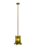 Jamie Young Co. Cala 1-light Blown Glass Pendant, Green Green Glass,Metal, Iron 5cala-pegn