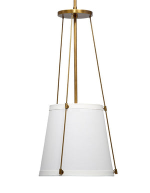 California Pendant Light with Linen Drum Shade for Kitchen Island or Dining Room Decor
