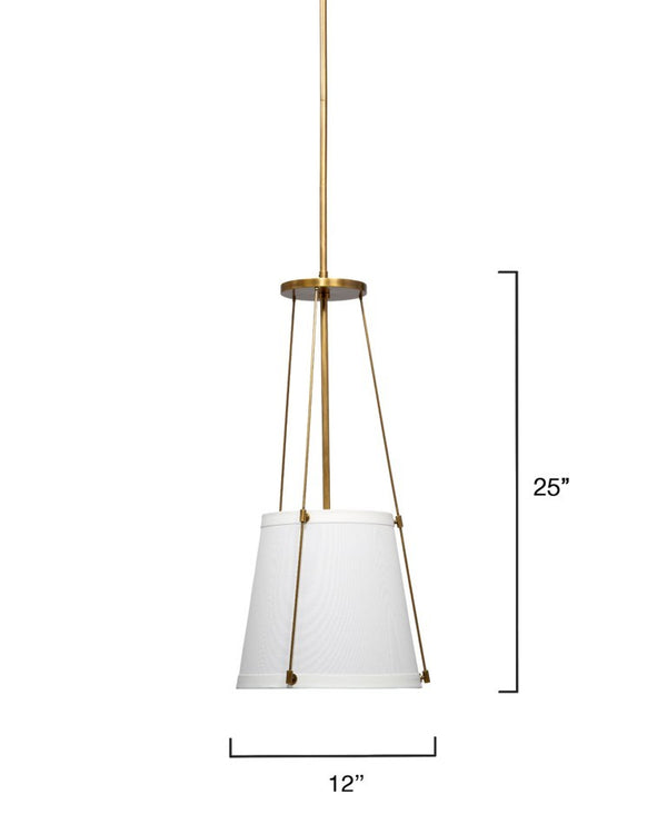 California Pendant Light with Linen Drum Shade for Kitchen Island or Dining Room Decor