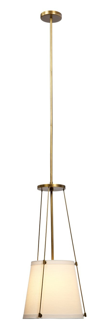 California Pendant Light with Linen Drum Shade for Kitchen Island or Dining Room Decor
