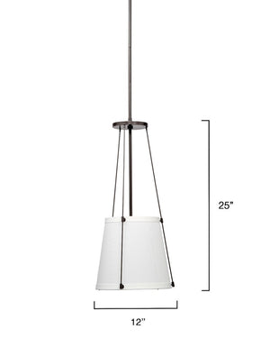 California Pendant Light with Linen Drum Shade for Kitchen Island or Dining Room Decor