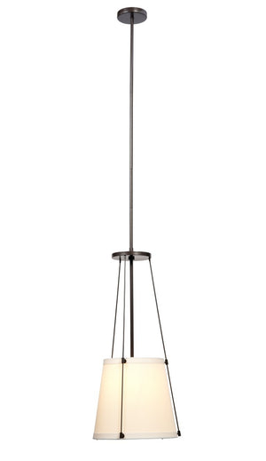 California Pendant Light with Linen Drum Shade for Kitchen Island or Dining Room Decor