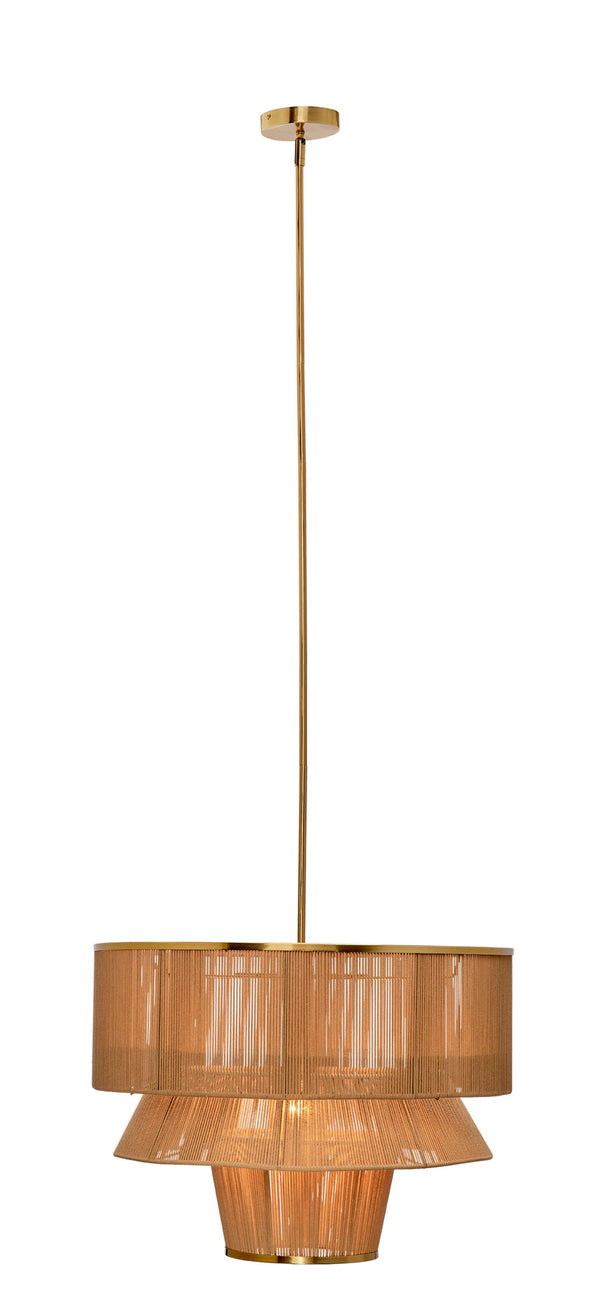 Jamie Young Co. Dimension 1-light Iron And Cotton Chandelier Natural Cotton,Metal 5dime-chna