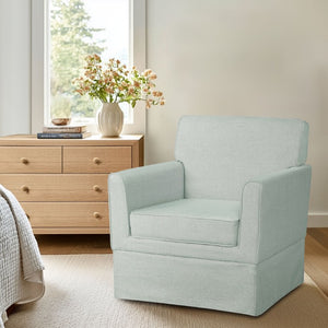 JLA Home Paula Upholstered Accent Armchair with Piped Track Arms and Tailored Skirted Base Light Green 5DS100-0063
