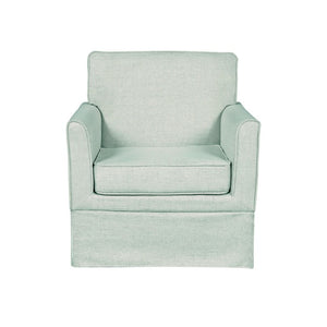 JLA Home Paula Upholstered Accent Armchair with Piped Track Arms and Tailored Skirted Base Light Green 5DS100-0063