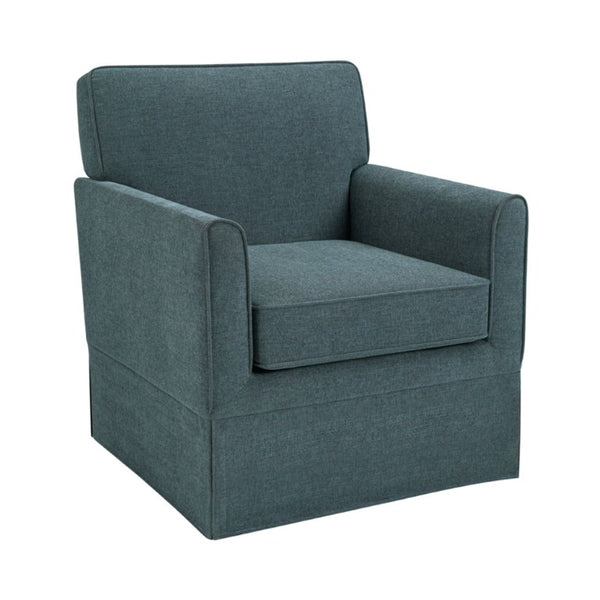 JLA Home Paula Upholstered Accent Armchair with Piped Track Arms and Tailored Skirted Base Teal 5DS100-0069