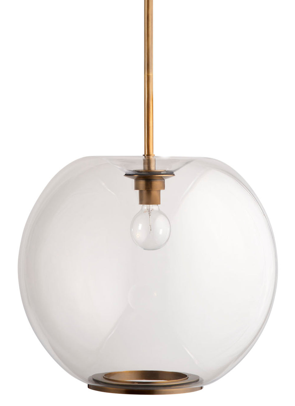 Jamie Young Co. Helium 1-light Blown Glass Pendant Clear Glass,Metal, Steel 5heli-pecl