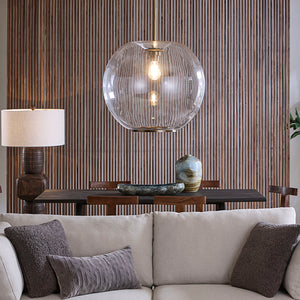 Jamie Young Co. Helium 1-light Blown Glass Pendant Clear Glass,Metal, Steel 5heli-pecl