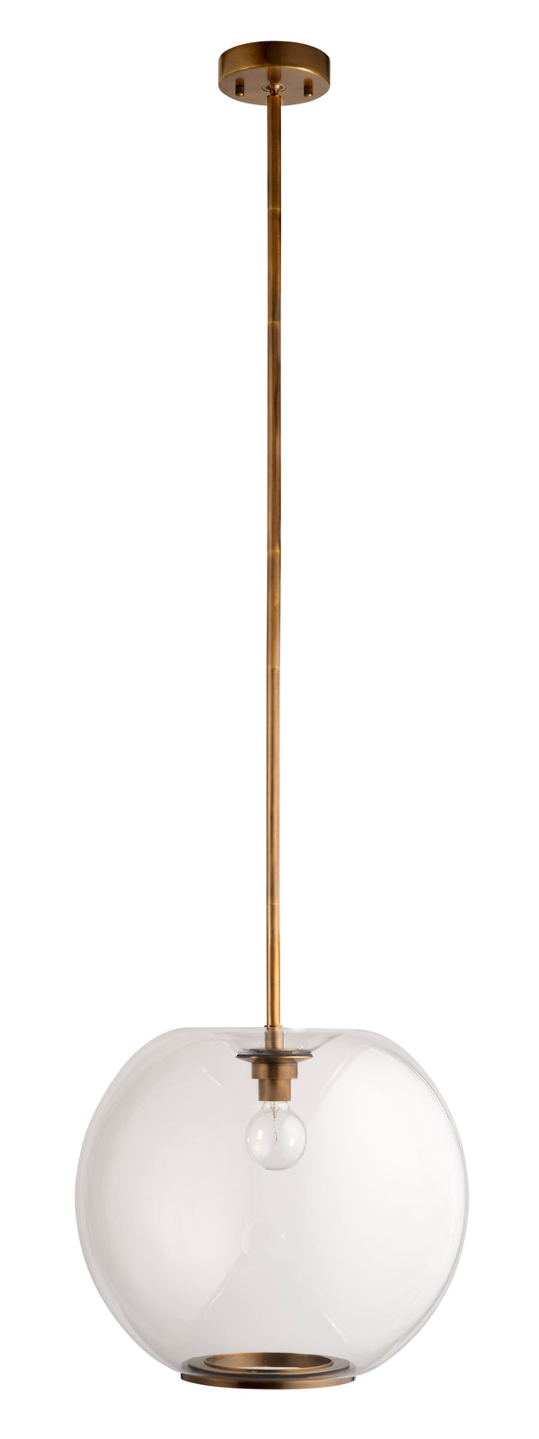 Jamie Young Co. Helium 1-light Blown Glass Pendant Clear Glass,Metal, Steel 5heli-pecl