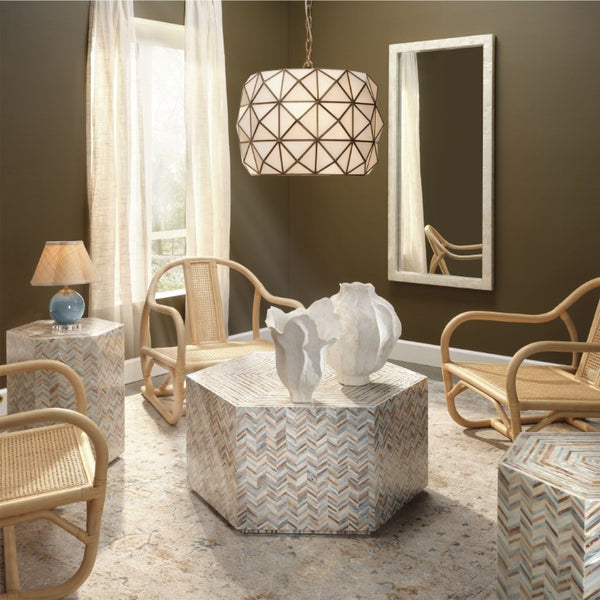 Hollywood Geometric White Glass Pendant Antiqued Brass Kitchen Island Glam Light