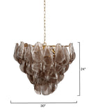 Jamie Young Co. Magnolia 10-light Quartz Glass Chandelier Grey Quartz Glass,Metal, Iron 5magn-chgr