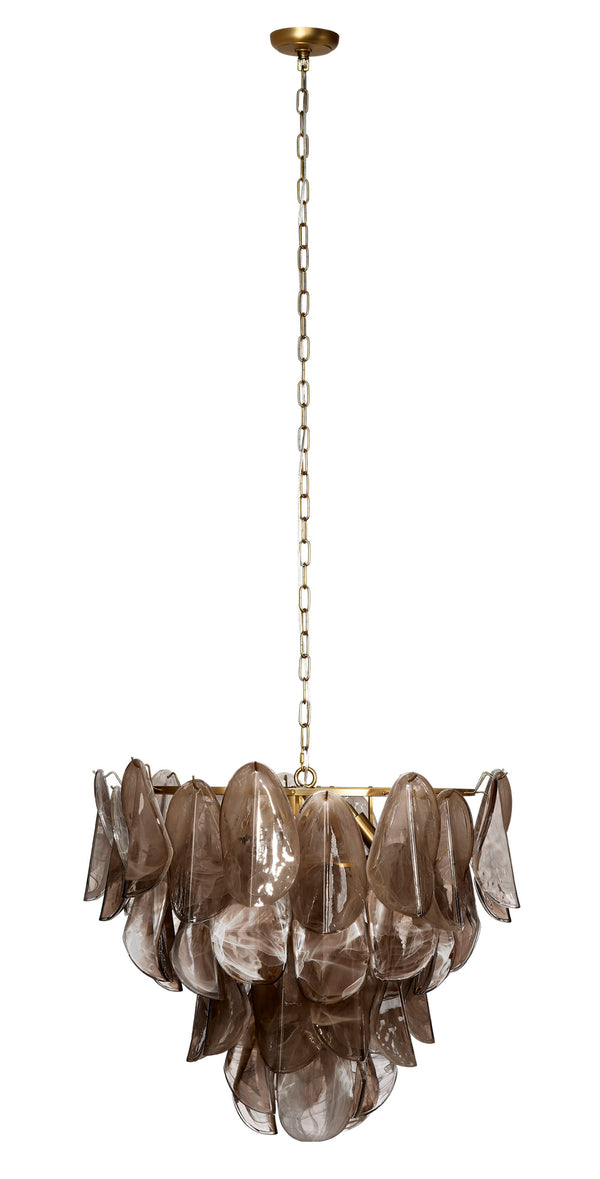 Jamie Young Co. Magnolia 10-light Quartz Glass Chandelier Grey Quartz Glass,Metal, Iron 5magn-chgr