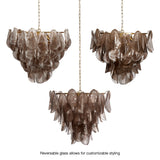 Jamie Young Co. Magnolia 10-light Quartz Glass Chandelier Grey Quartz Glass,Metal, Iron 5magn-chgr