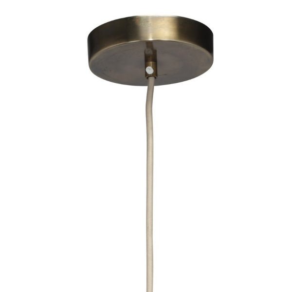 Parasol Large Raffia Wrapped Pendant Light with Brass Hardware for Dining Room or Entryway