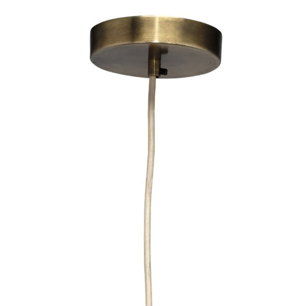 Parasol Raffia Wrapped Pendant Light with Brass Hardware for Dining Room or Entryway Decor