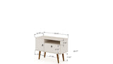 Manhattan Comfort Tribeca Mid-Century Modern TV Stand Off White 5PMC6