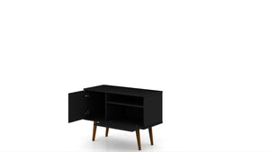 Manhattan Comfort Tribeca Mid-Century Modern TV Stand Black 5PMC70