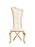 VIG Furniture Modrest Bonnie - Modern Beige Velvet & Champagne Gold Dining Chair (Set of 2) VGZA-Y906-BGE-GLD