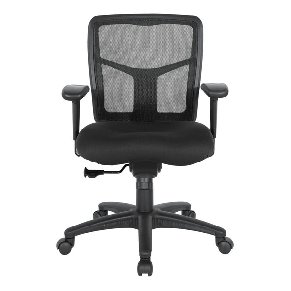 OSP Home Furnishings Progrid® Breathable Mesh Manager Chair with Lumbar Support and Ergonomic Seat Controls 92553-30