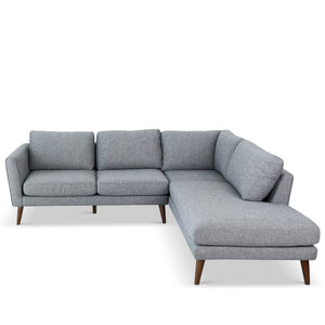 English Elm Ashcroft Furniture - Benson Mid-Century Modern Fabric Sectional Sofa with Right-Facing Chaise, Plush High-Density Comfort Gray B183S00134