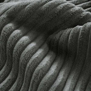 English Elm U-Style 80.9" Modern Curved Corduroy Sofa with Removable Cushions, 4 Pillows, Compact Chic Gray N711P192059E