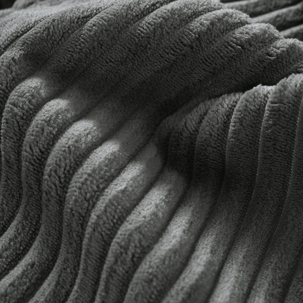 English Elm U-Style 80.9" Modern Curved Corduroy Sofa with Removable Cushions, 4 Pillows, Compact Chic Gray N711P192059E