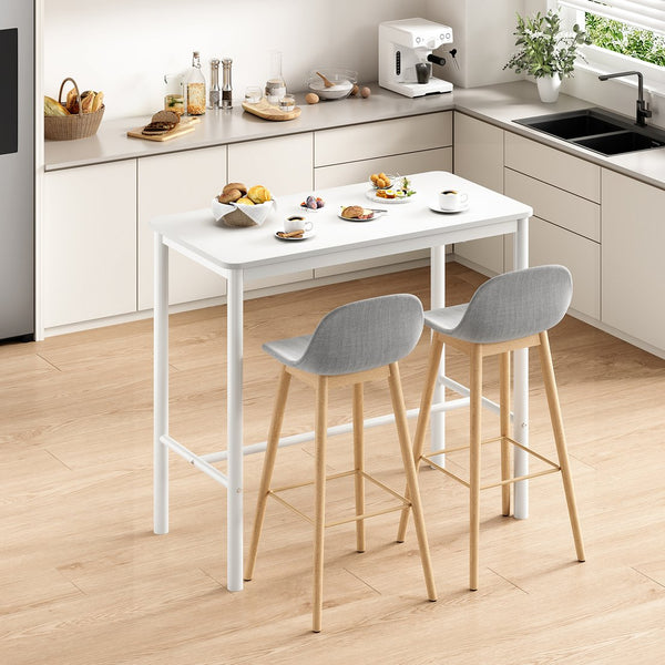 English Elm 47-Inch Counter Height Bar Table - Modern Rectangular Design With Metal Legs For Stylish Dining Spaces T3623P381052