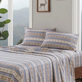 Woolrich Flannel Lodge/Cabin Sheet Set WR20-1789 Blue Snowflake