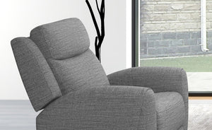 English Elm Contemporary Sandbach Manual Glider Recliner with Padded Track Arms, Smooth Motion, Soft Neutral Fabric Upholstery Gray 44 L x 31 W x 26 H B2741P385164