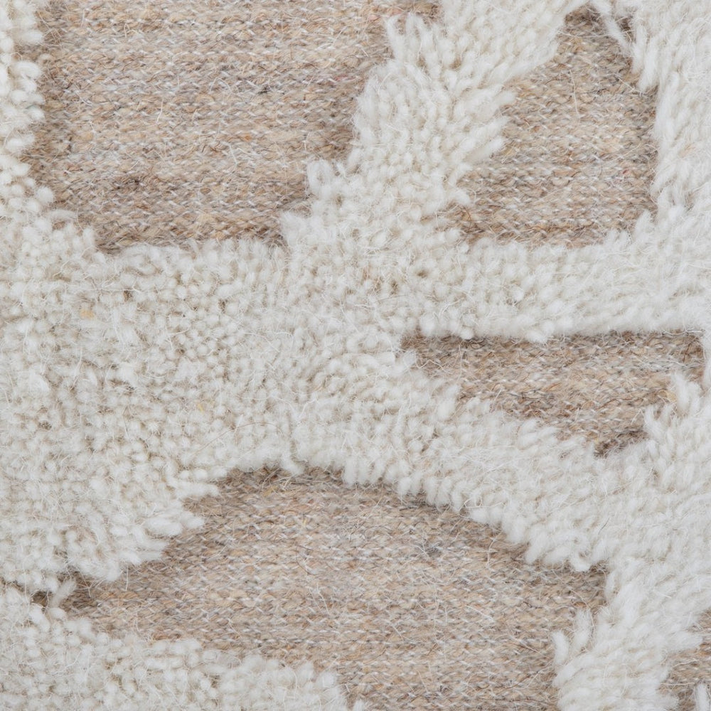 English Elm Wood Lidded Storage Ottoman Handwoven Wool Artisan Texture for Bohemian Living Spaces B202P471521