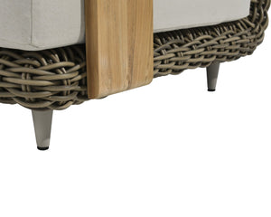 Sunpan POTENZA Sofa - Luxurious Palazzo Cream with Teak Frame, Deep Seating for Indoor & Outdoor Relaxation 109510