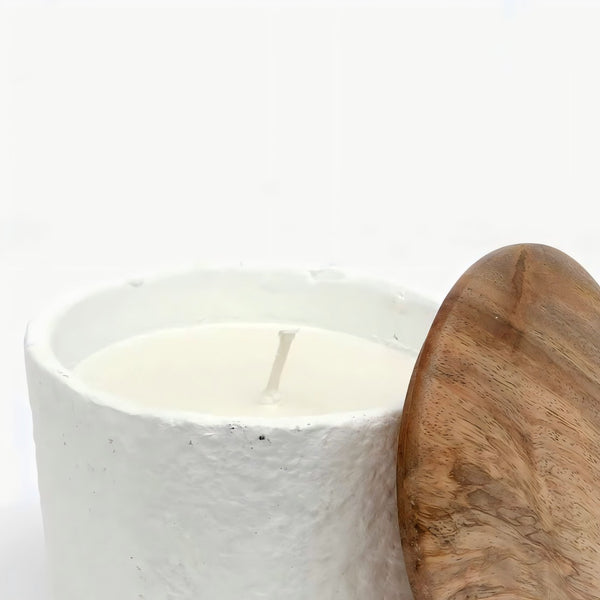 English Elm Jar Candle - Handcrafted Eco-Friendly Mimosa Scented Candle With Wooden Lid, 7Oz For Serenity B346P369773