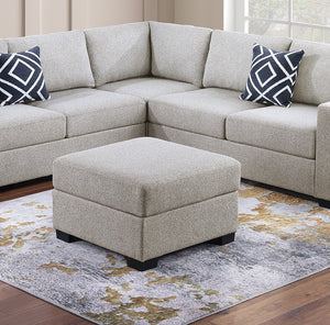 English Elm Contemporary 3-Piece Sectional Sofa Set in Ash Black Corduroy with RAF/LAF Chaise, Tufted Seats, Pillows - Stylish Low-Profile Design Beige 40 L x 26 W x 58 H B011S01786