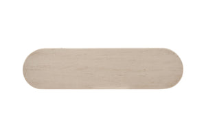 English Elm Stone Top Rope-Front Server with Toffee Oak Finish, Soft-Close Doors, Spacious Storage, Rustic Charm B2699P298397