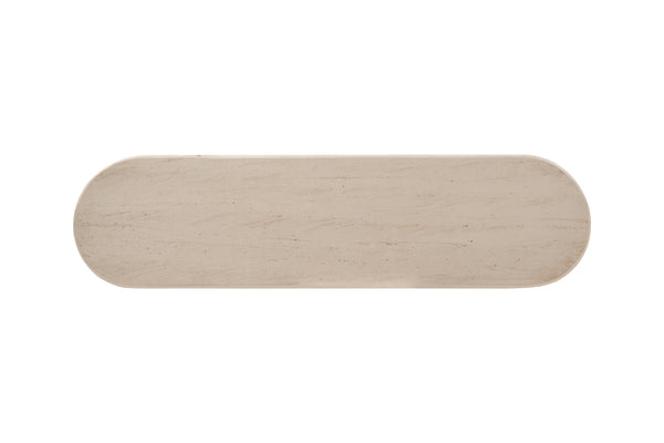 English Elm Stone Top Rope-Front Server with Toffee Oak Finish, Soft-Close Doors, Spacious Storage, Rustic Charm B2699P298397