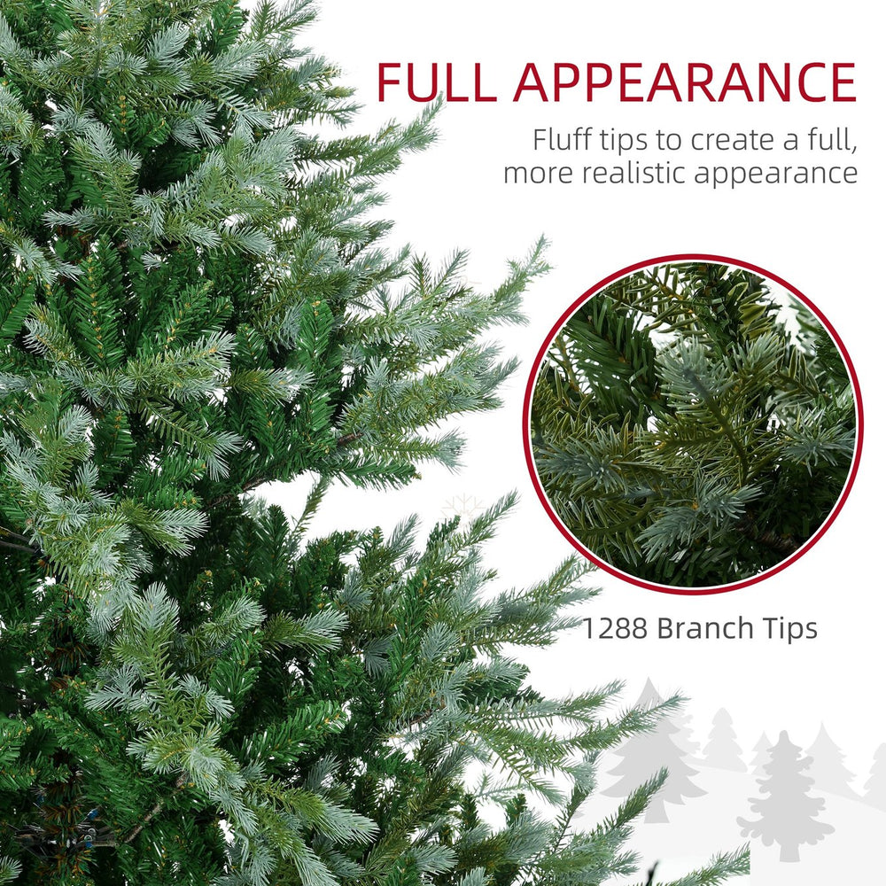 English Elm Homcom 7.5Ft Realistic Artificial Christmas Tree With 1288 Branches, Auto-Open, Easy Setup & Safe Design W2225P229601