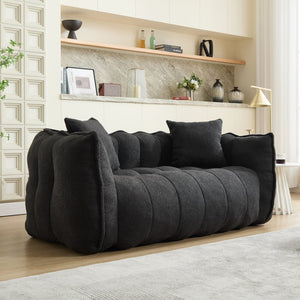 English Elm Soft Beanbag Chair For Two - High-Resilience Foam Comfort, Ideal For Gaming, Reading & Lounging W1996P309526-GIGA