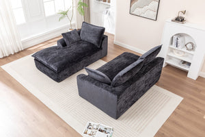 English Elm 103" Cloud Sectional Couch - Modern L-Shape Chaise Sofa With Compressed Memory Foam & No Assembly! W1170S00042