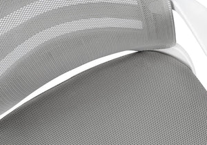 English Elm Office Mid-Back Chair with Breathable Mesh, Ergonomic Curved Support, Padded Wide Seat, Swivel and Height Adjust White 26 L x 13 W x 24 H B2710P219653