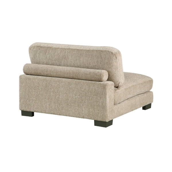 English Elm Liny Modular Armless Lounge Chair Brown Microfiber Upholstered Contemporary Accent Seat B056P417037