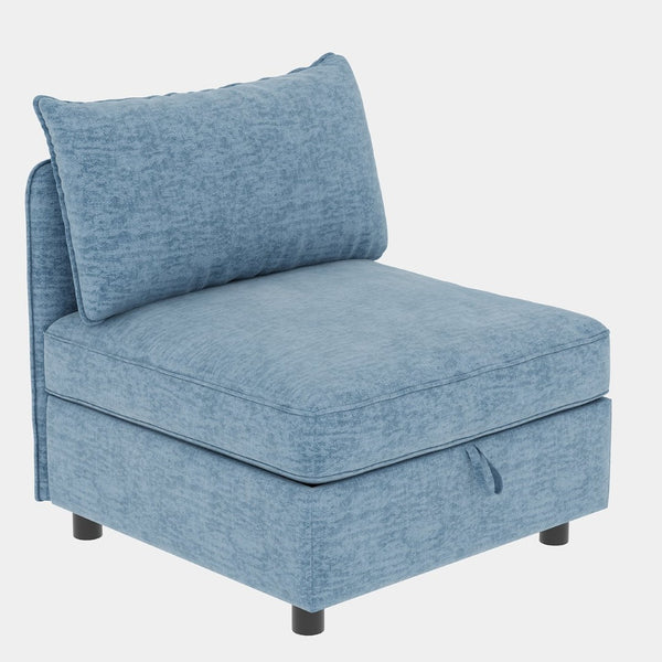 English Elm Love Seat Modular Sectional Sofa with Hidden Storage Mid Century Modern Small Space W680S00143