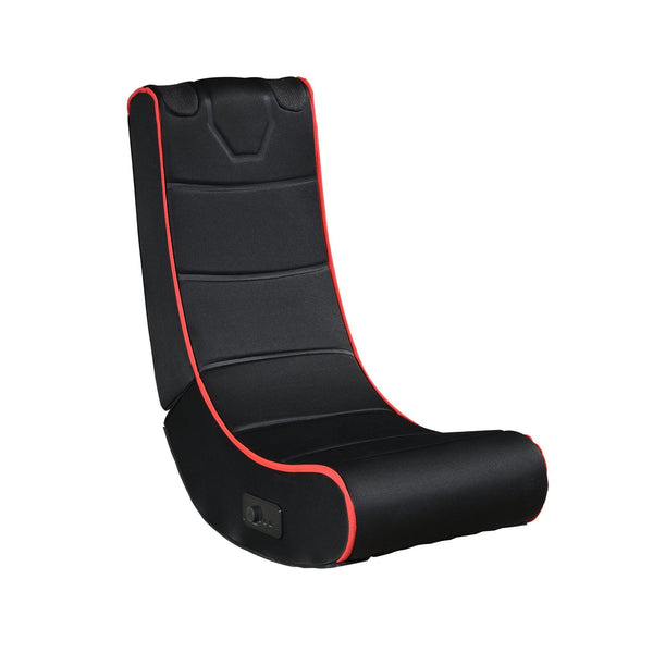 English Elm FOLDABLE Gaming Chair with Bluetooth Speakers, Black/Red Polyester, Foldable, 3.5mm Input, Battery Powered Comfort W311P256529